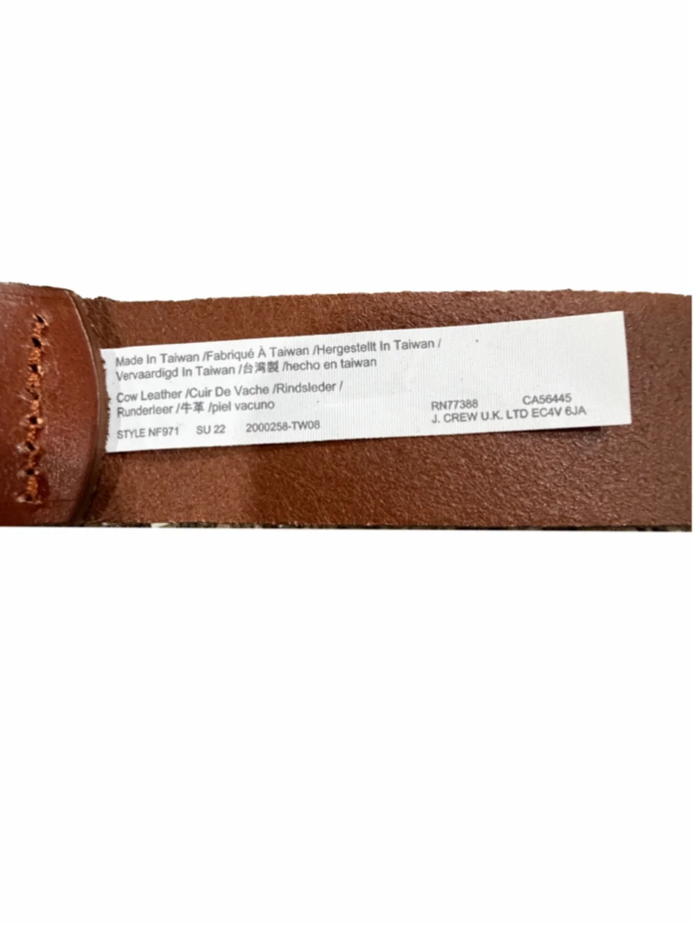 NWT Madewell Western Chunky Buckle Belt English Saddle XL